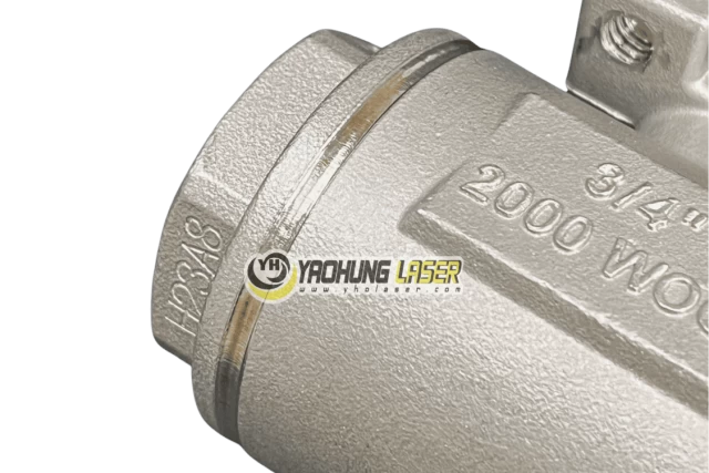 Fiber laser welding airtight valve sample