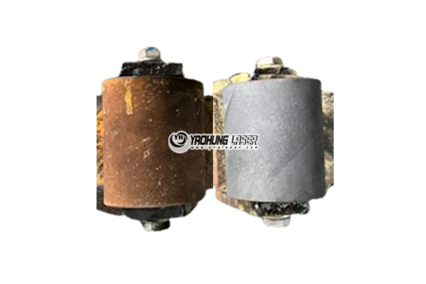 laser rust removal cleaning on metal roller