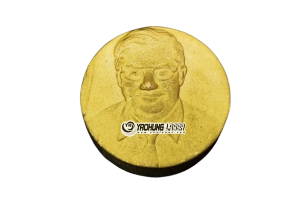 3D laser engraving sample on metal