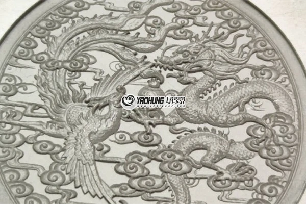 3D laser engraved metal sample