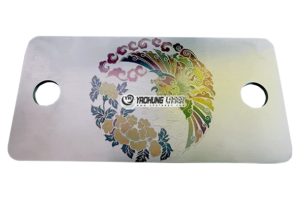 color laser marking on stainless steel plate