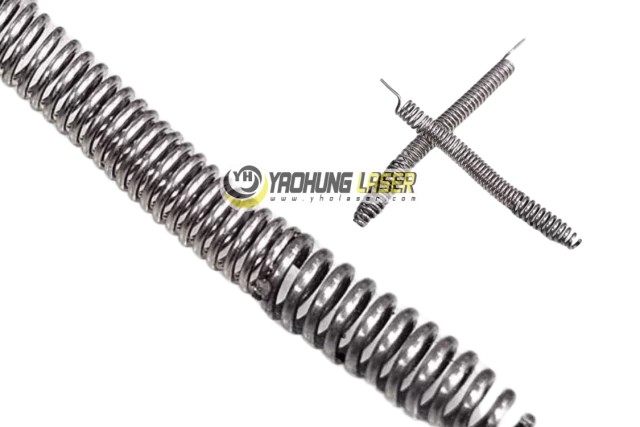 precision laser welding on 2mm coil spring