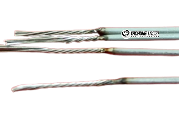 laser welding 1mm nickel wire to stainless steel contact point